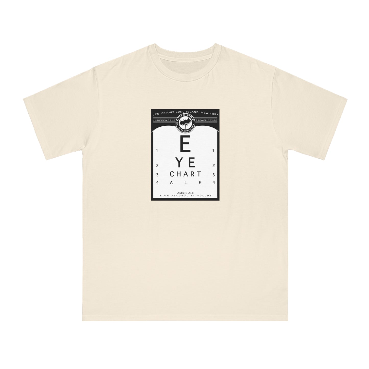 Organic Unisex Classic T-Shirt: EYE CHART ALE label