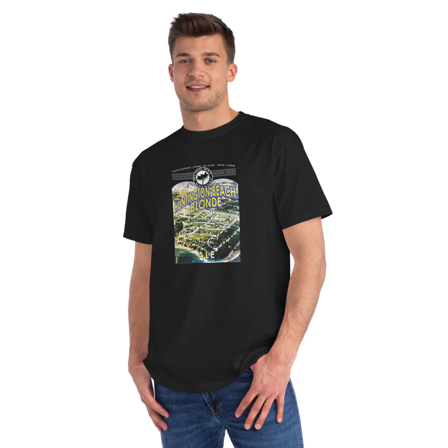 Organic Unisex Classic T-Shirt: Huntington Beach Blonde Ale label
