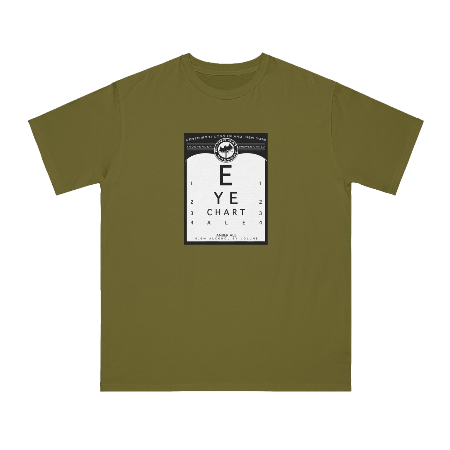 Organic Unisex Classic T-Shirt: EYE CHART ALE label