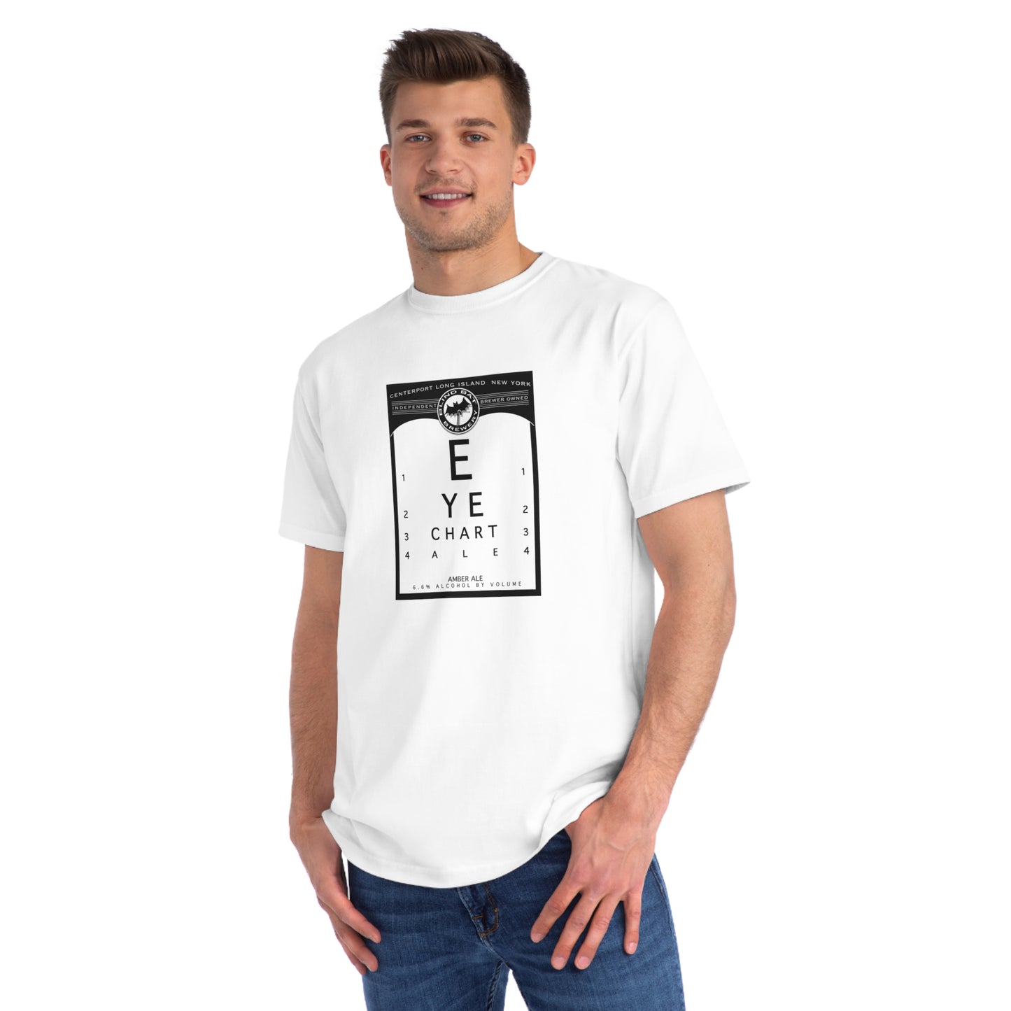 Organic Unisex Classic T-Shirt: EYE CHART ALE label