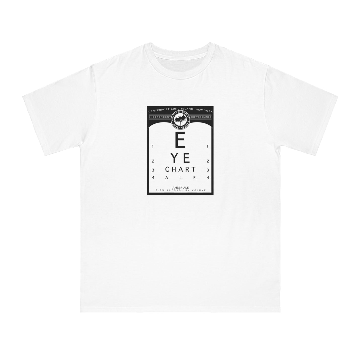 Organic Unisex Classic T-Shirt: EYE CHART ALE label