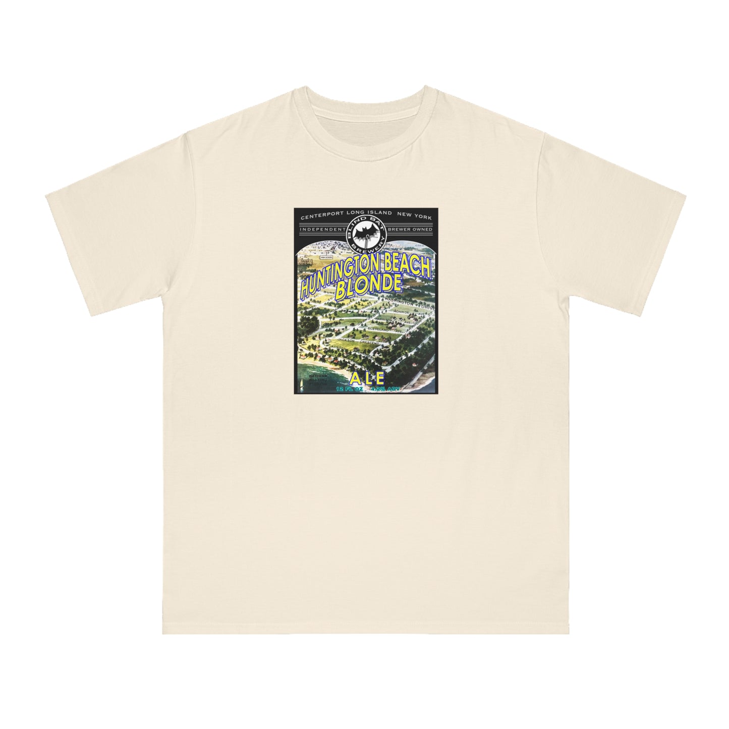 Organic Unisex Classic T-Shirt: Huntington Beach Blonde Ale label