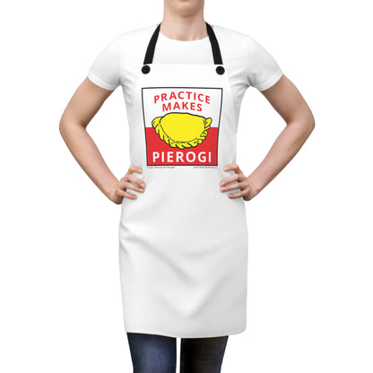 "Practice Makes Pierogi" Apron (AOP)