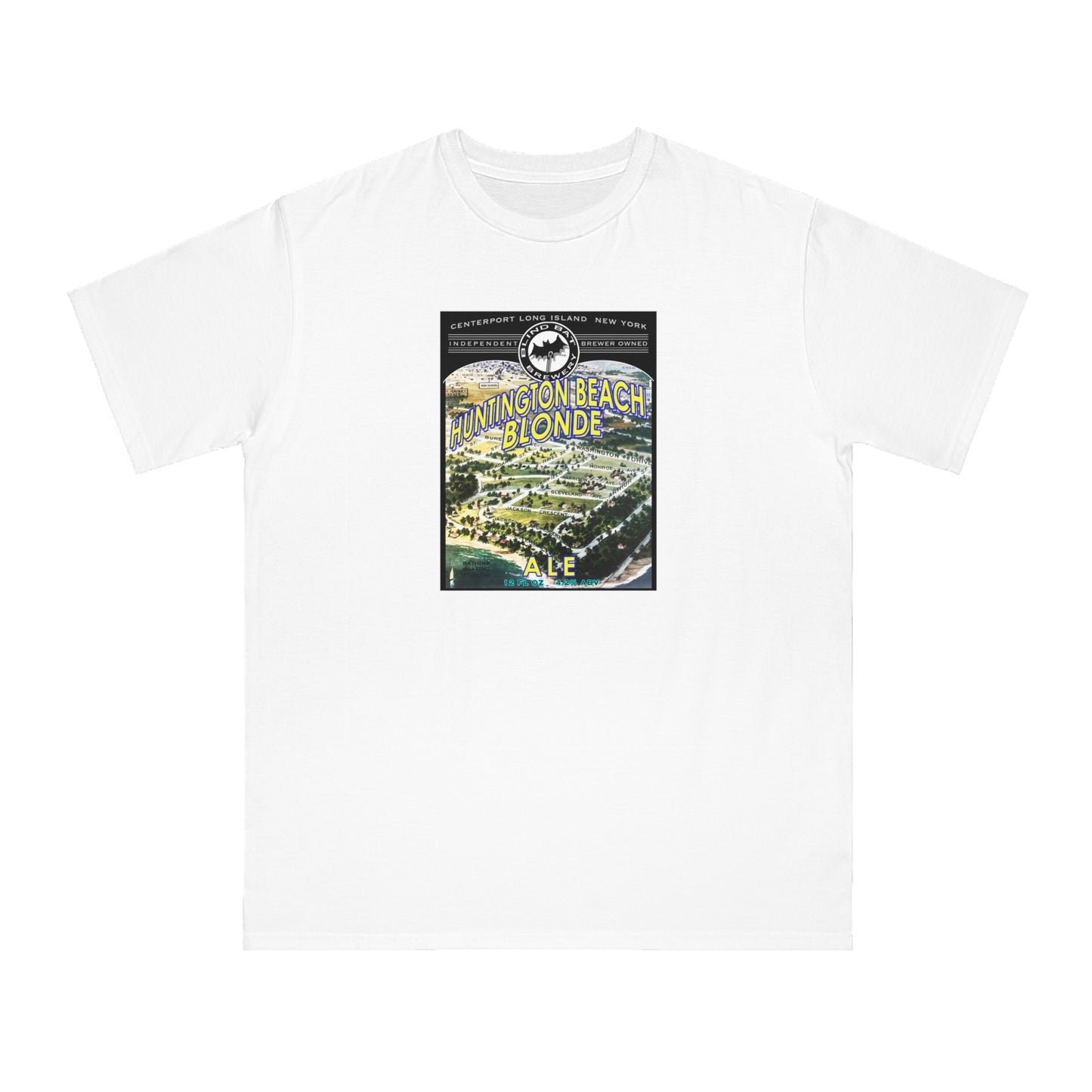 Organic Unisex Classic T-Shirt: Huntington Beach Blonde Ale label