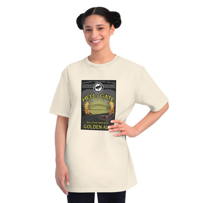 Organic Unisex Classic T-Shirt: HELL GATE Belgian-Inspired Golden Ale label