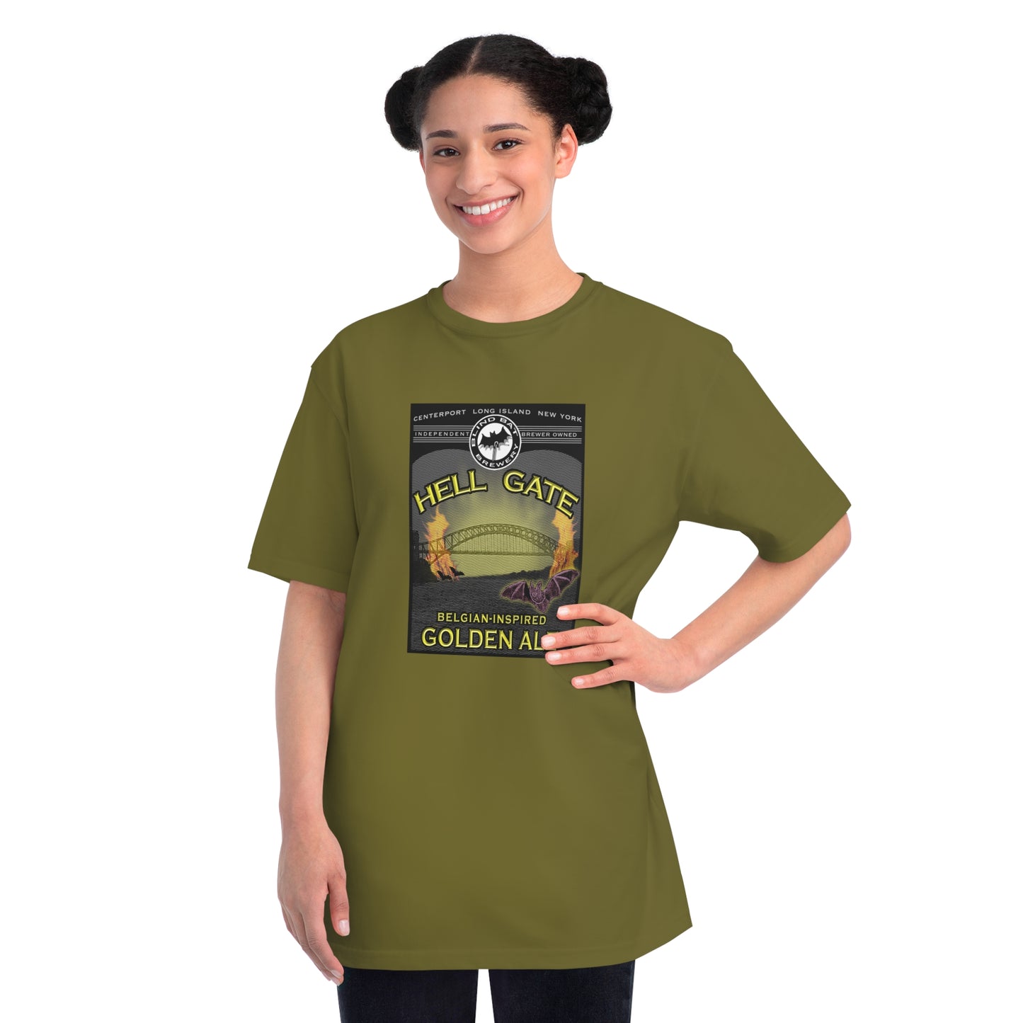 Organic Unisex Classic T-Shirt: HELL GATE Belgian-Inspired Golden Ale label