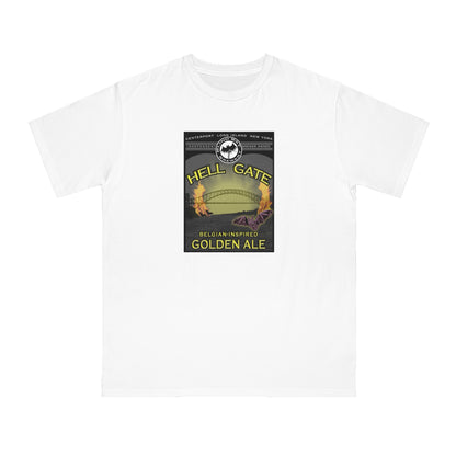 Organic Unisex Classic T-Shirt: HELL GATE Belgian-Inspired Golden Ale label