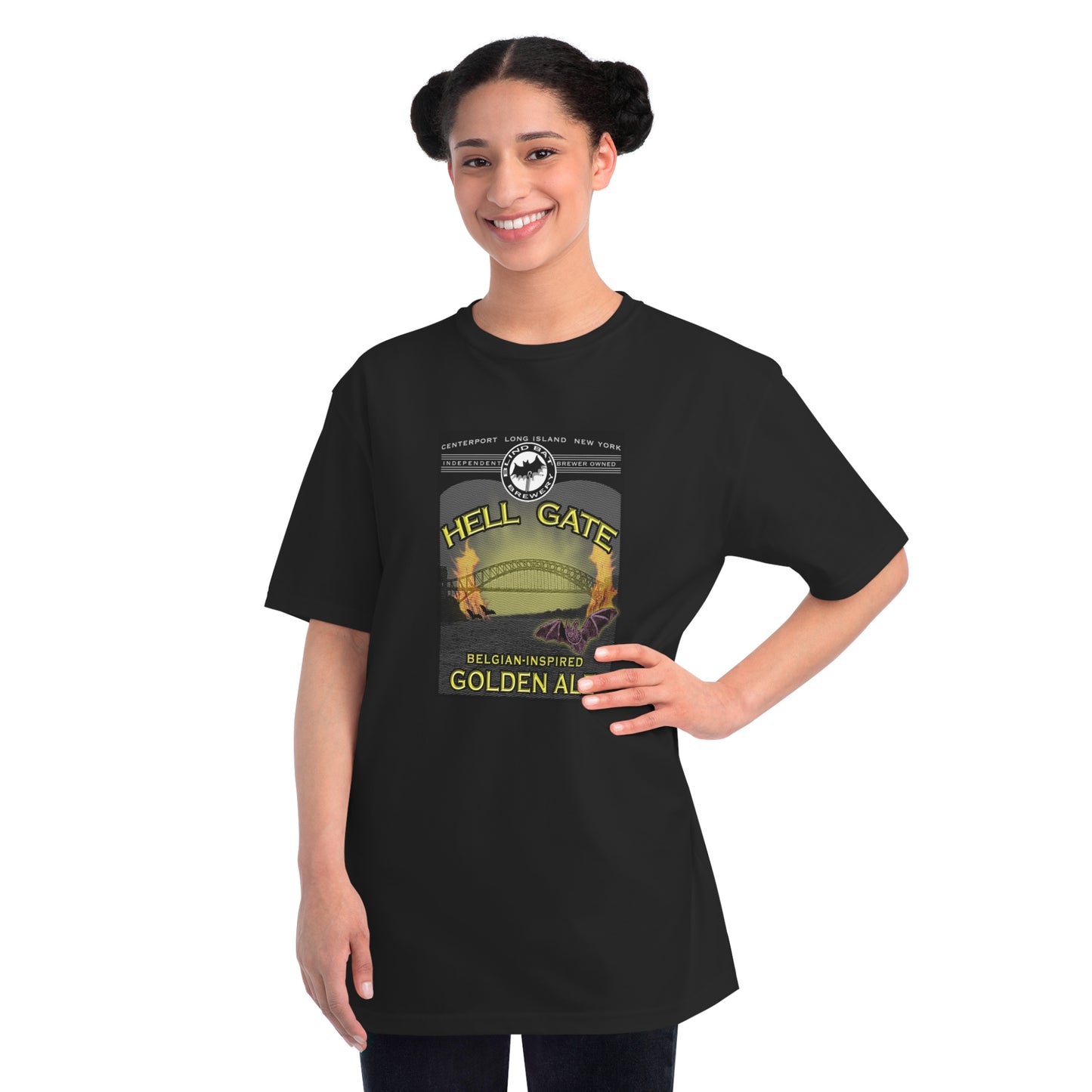 Organic Unisex Classic T-Shirt: HELL GATE Belgian-Inspired Golden Ale label