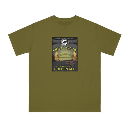 Organic Unisex Classic T-Shirt: HELL GATE Belgian-Inspired Golden Ale label