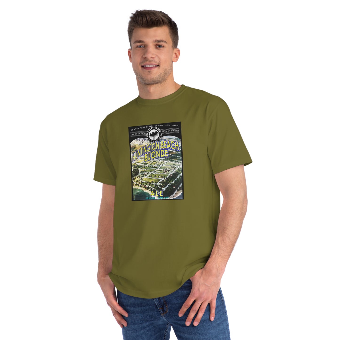 Organic Unisex Classic T-Shirt: Huntington Beach Blonde Ale label